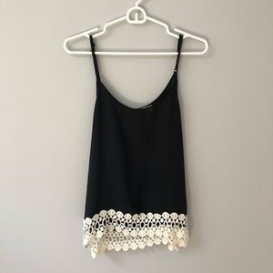 new // Liberty Love | Black Tank with Lace Detail